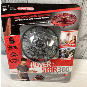 New NIP The Original Hover Star 360 Motion Controlled UFO Black Flying Toy